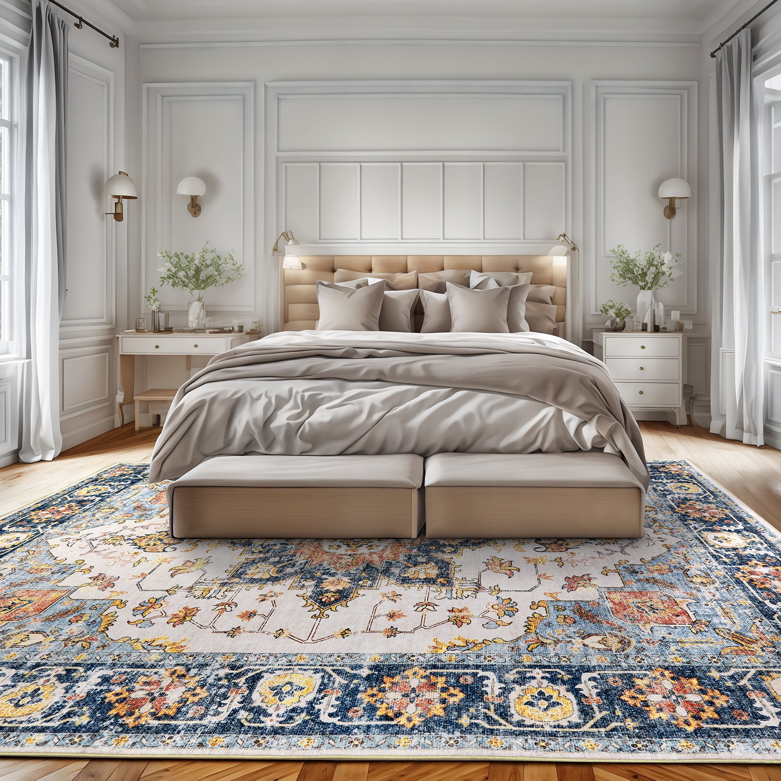 Vintage Living Room Area Rug