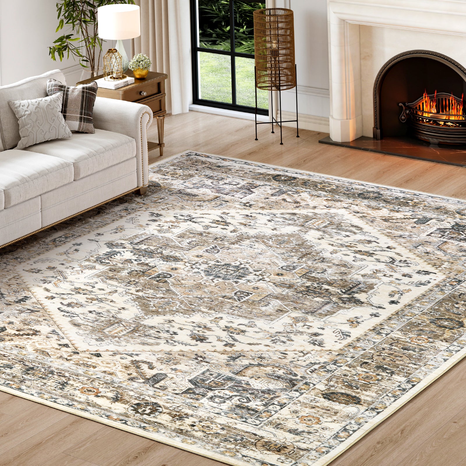 Boho Living Room Area Rug