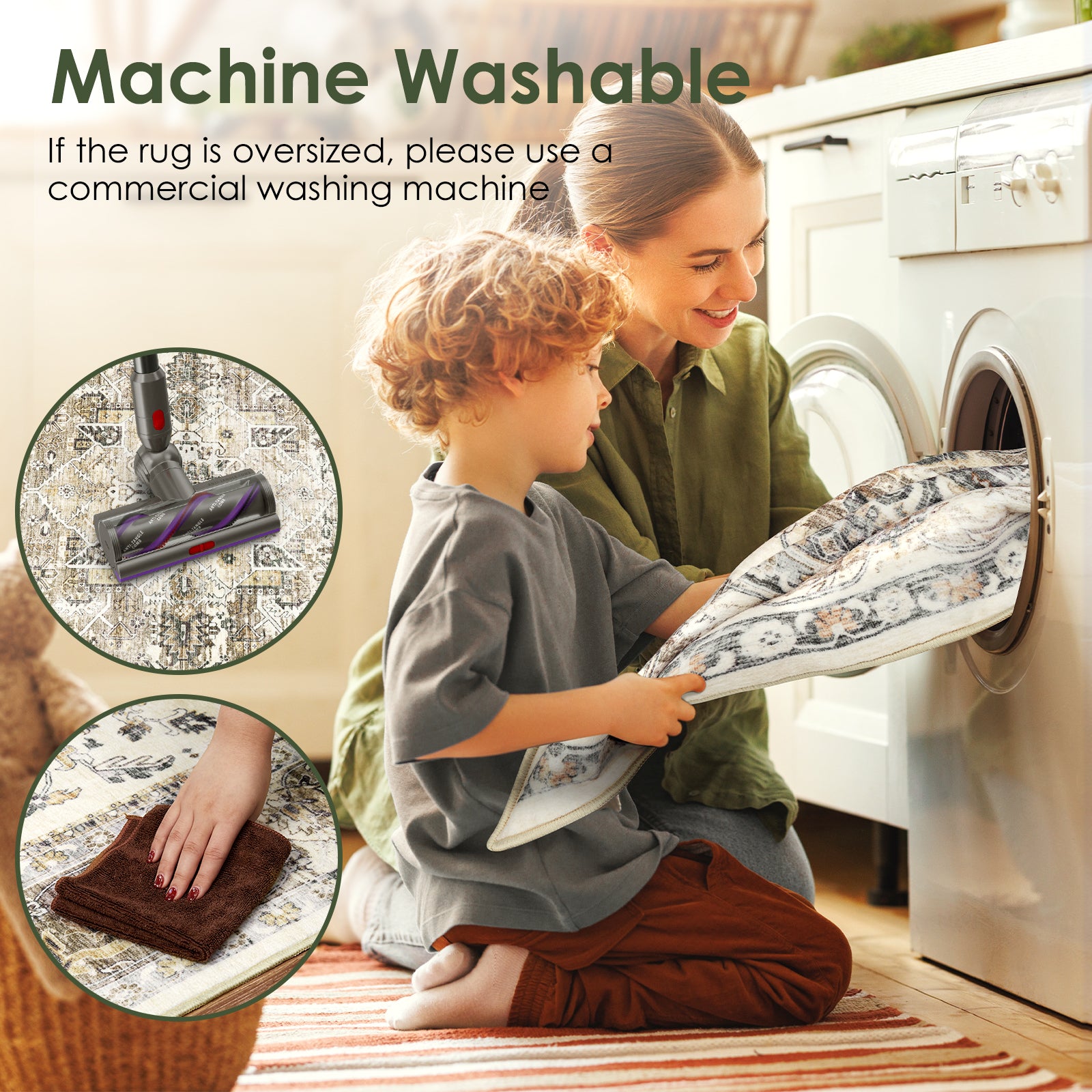 Boho Living Room Area Rug