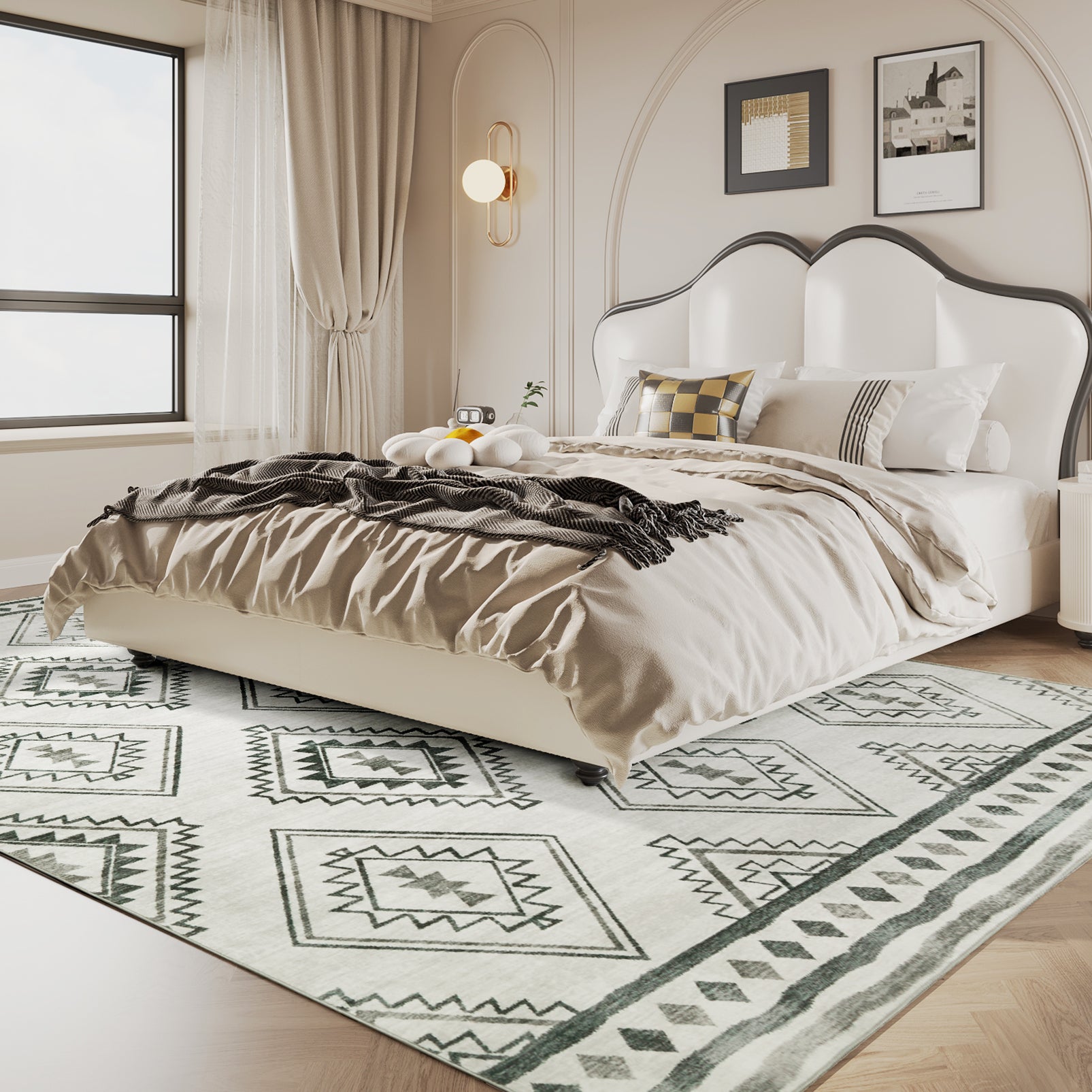 Geometric Living Room Area Rug