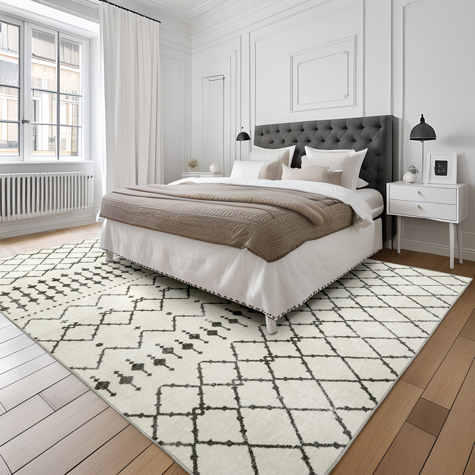 Moroccan Living Room Area Rug