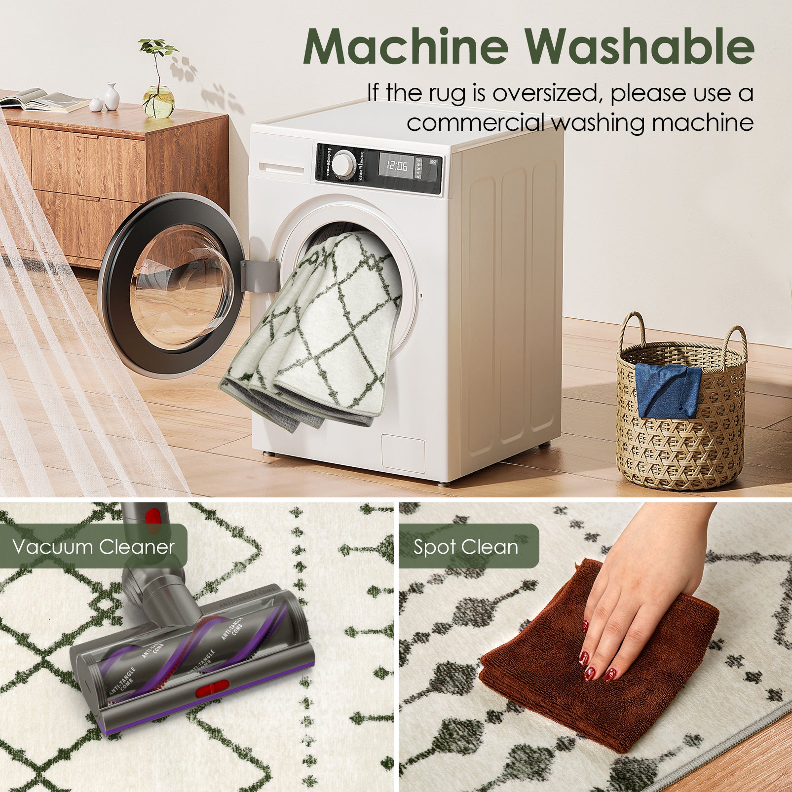 Moroccan Living Room Area Rug