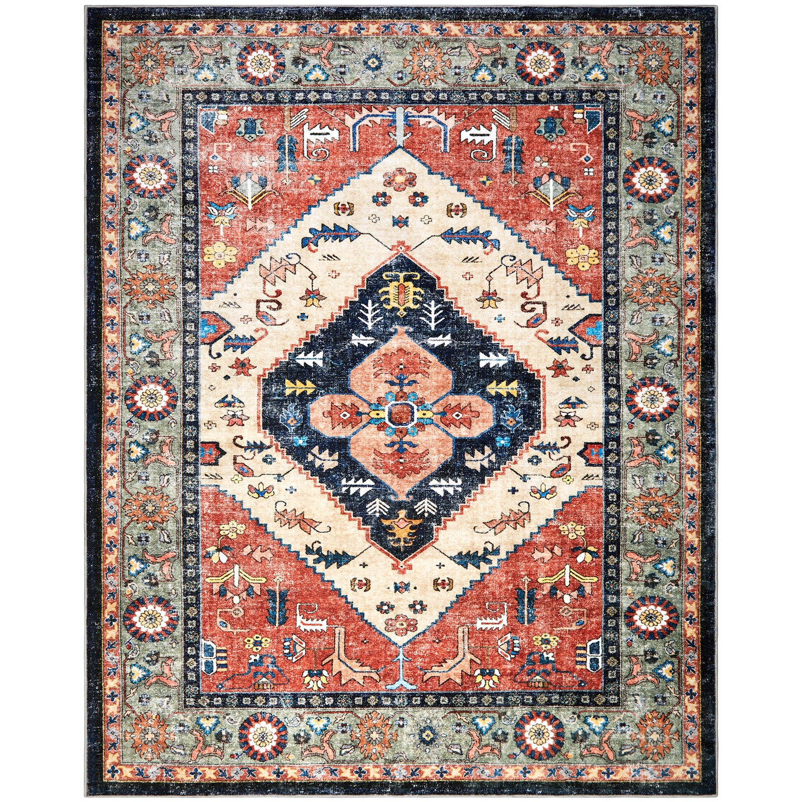 Boho Living Room Area Rug