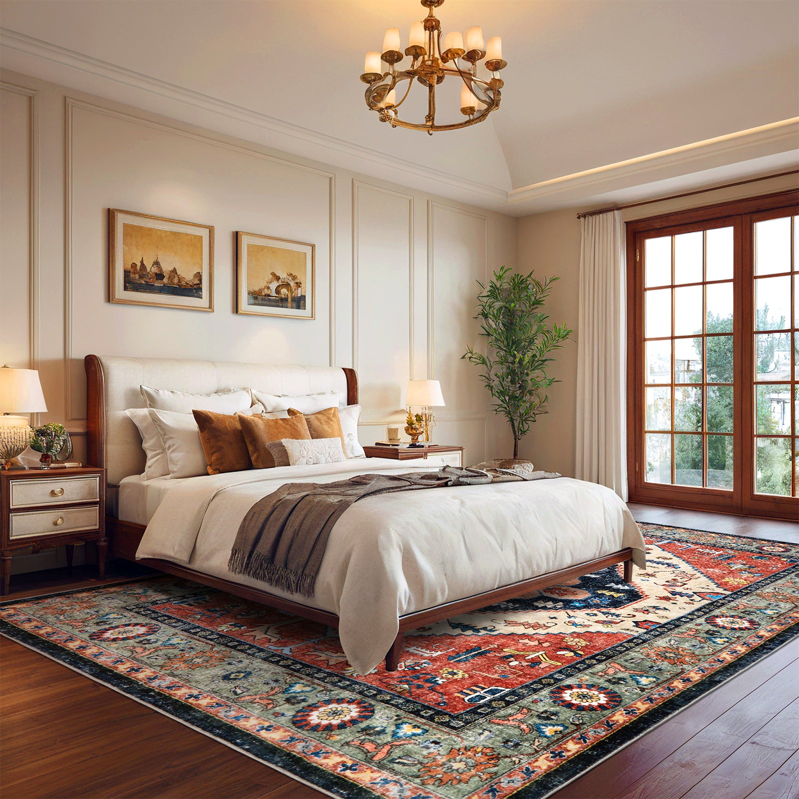 Boho Living Room Area Rug