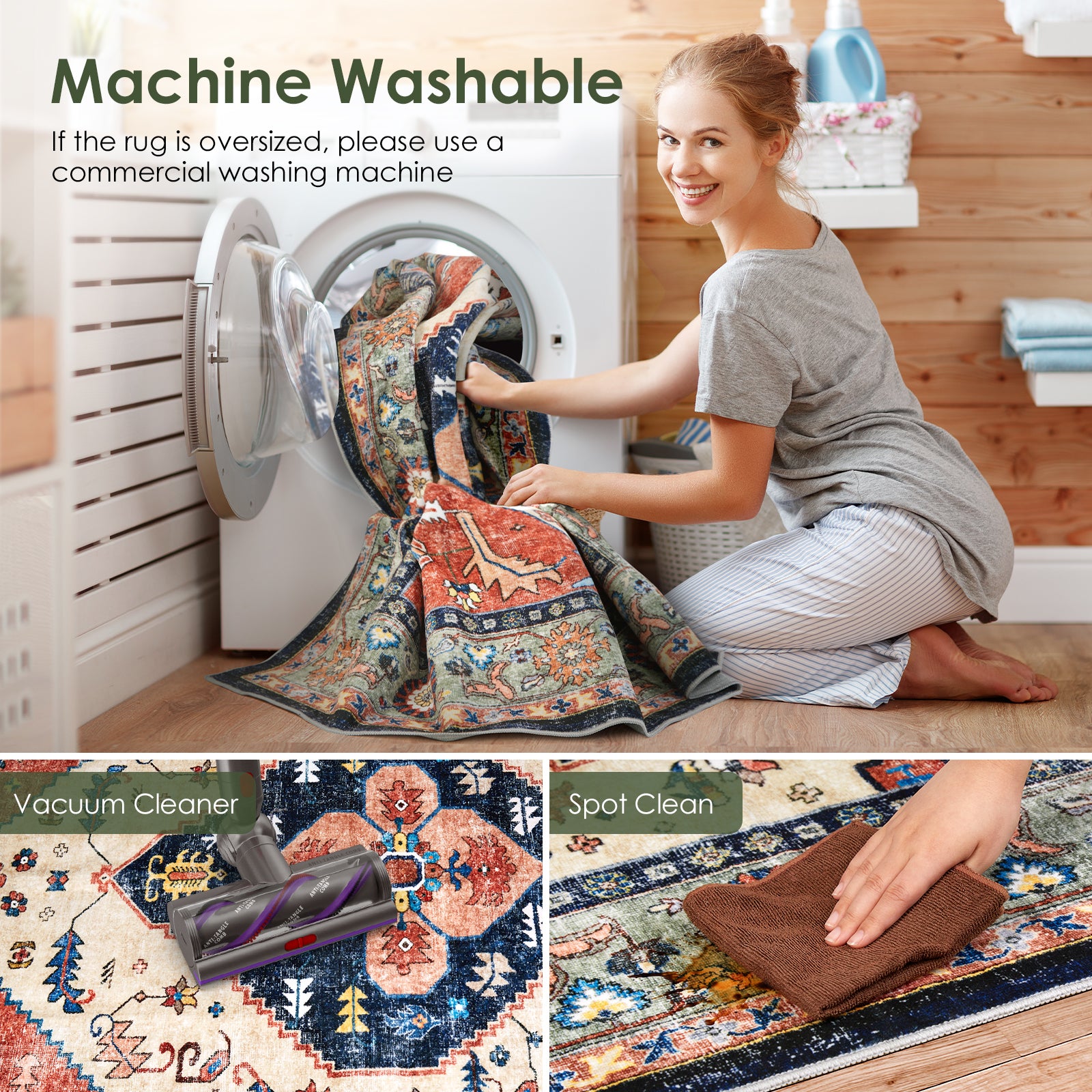 Boho Living Room Area Rug