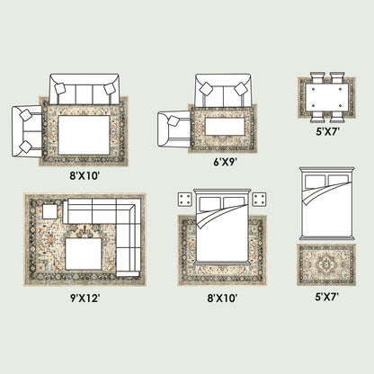 Traditional Living Room Area Rug