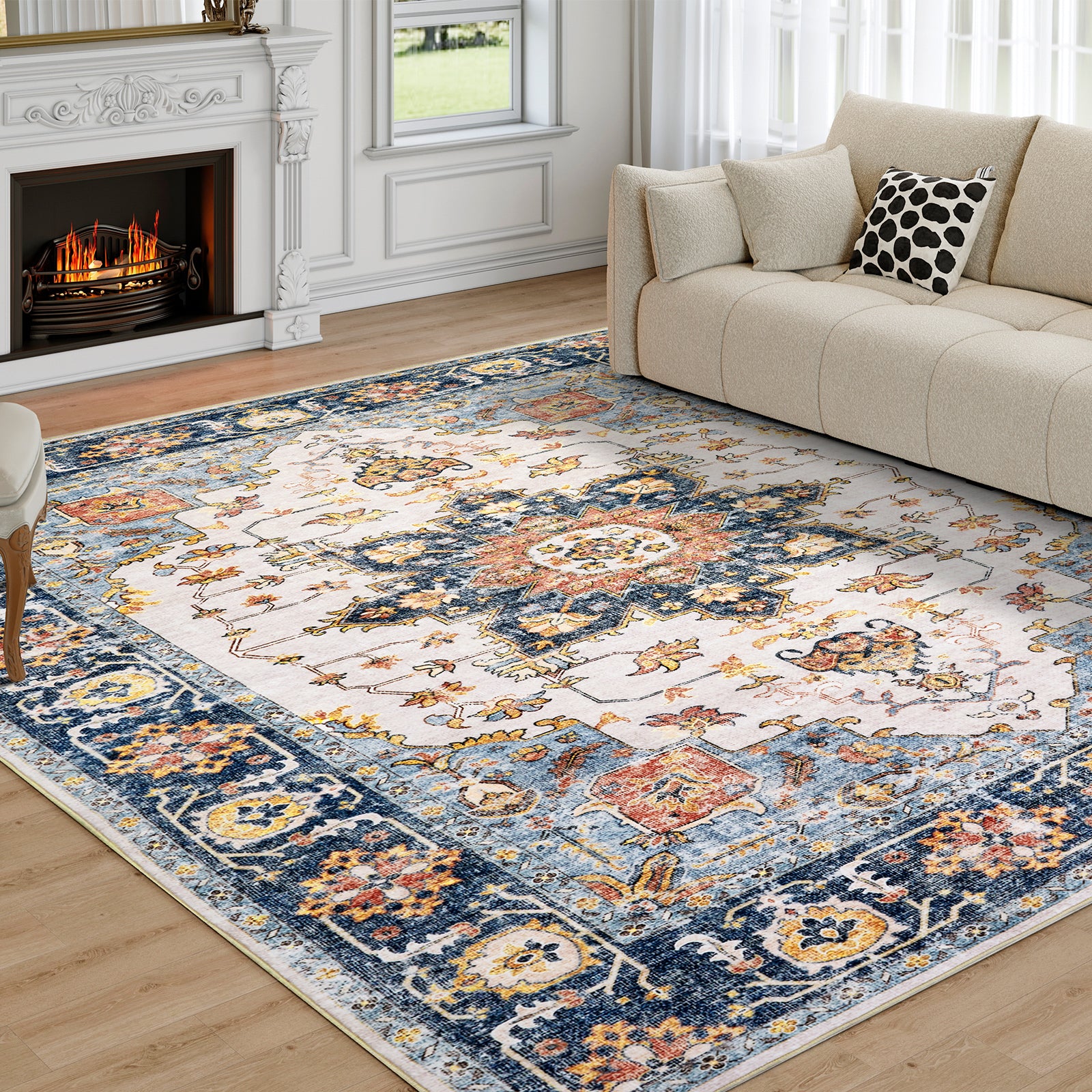 Vintage Living Room Area Rug